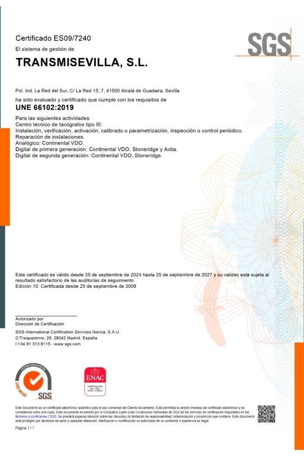 CERTIFICADO UNE 66102-2019